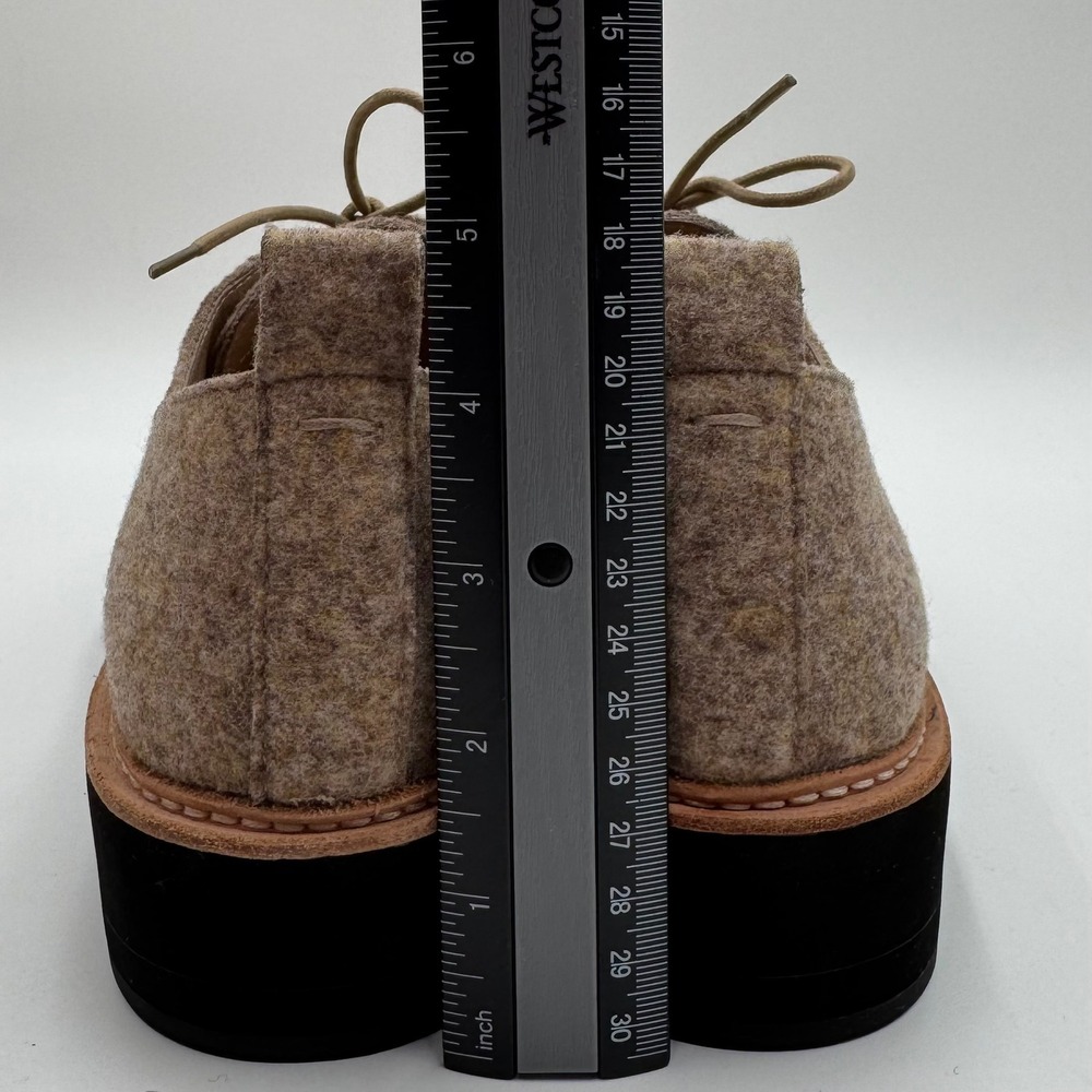 Eileen Fisher Nims Felt Platform Oxford Shoes Minimalist Womens 9.5 Barley Tan - Picture 9 of 14